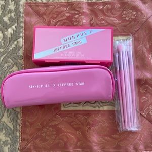 MORPHE X JEFFREE STAR  10Pc Eye Brush Collection + Bag Case, New authentic